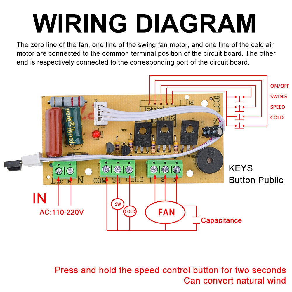 Bảng mạch điều khiển quạt tản nhiệt làm mát PCBFUN công suất cao 300W tiện lợi