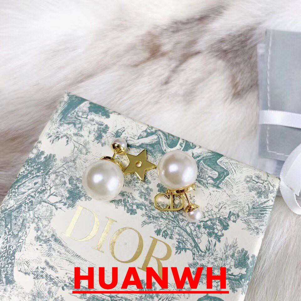 Dior Bông Tai Hình Ngôi Sao Đính Ngọc Trai Thời Trang 2019