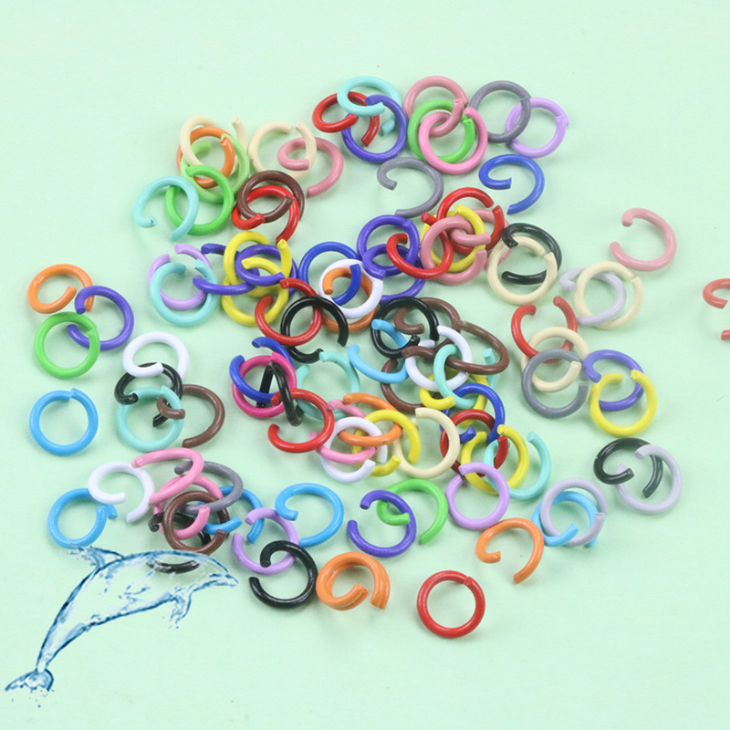 Trang Sức Handmade Tự Làm Chất Liệu Handmade Phụ Kiện 1.2 * 8mm Hợp Kim Xịt Sơn Màu Nhỏ Vòng Đơn Kết Nối Vòng Mở Vòng C Bông Tai Móc Khóa Bông Tai Bông Tai Vòng Chìa Khóa Mặt Dây Chuyền Chất Liệu Linh Kiện