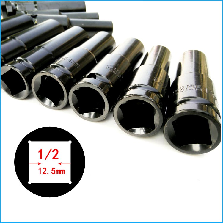 Đầu khẩu 1/2 8 - 32mm dài 78mm vặn bulong, đầu bulong, đầu tiếp màu đen Voto