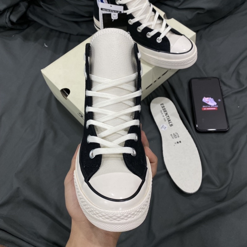 GIÀY CONVES FOG.ESSENTIALS BLACK LAI AU [ FULL BOX + FREE SHIP ] | BigBuy360 - bigbuy360.vn