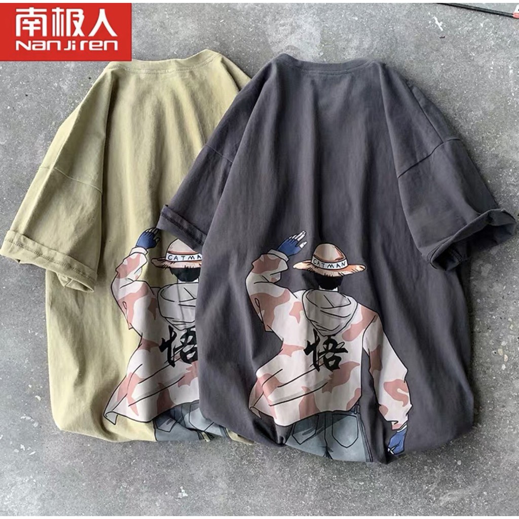 Áo thun from rộng tay lỡ - LUFFY - (ẢNH CHỤP THẬT 100%) - [ Supo Shop ] - Style Unisex 🌸[ FREESIZE 75KG ]🌸