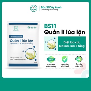 Chế phẩm xử lý lúa lộn, lúa cỏ, lúa 2 tầng, chống xì phèn, chết cây con BS11 Quản lý lúa lộn 500g NSX Bacsicayxanh
