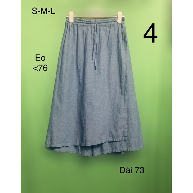 Quần váy, quần ống rộng denim