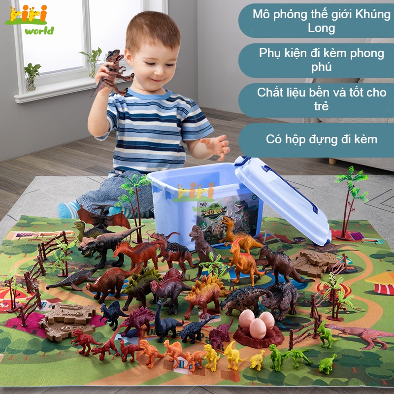 Bộ đồ chơi Công Viên Khủng Long 104 chi tiết - Công Viên Khủng Long 104 Chi Tiết - CÓ HỘP ĐỰNG