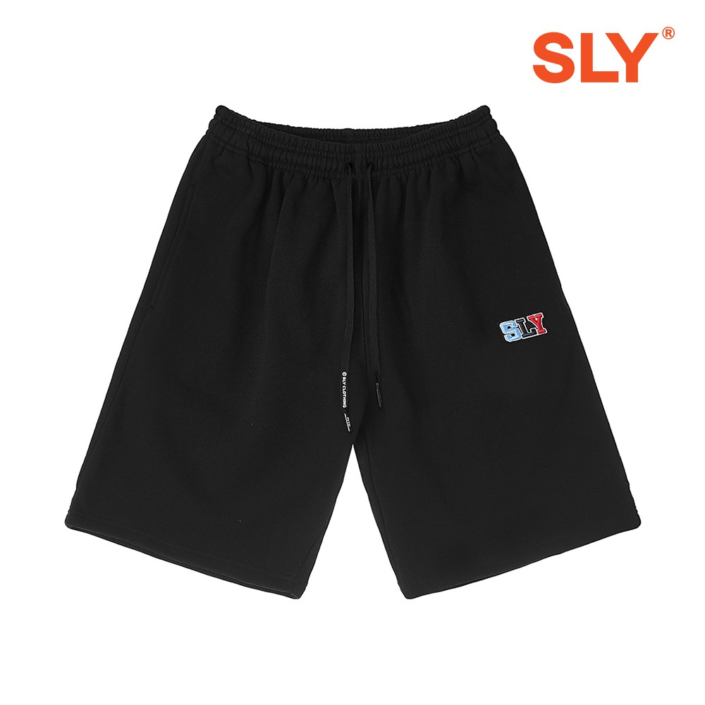 [Mã INCU50 giảm 50K đơn 250K] Quần Short Nỉ Chân Cua SLY Sticker màu Đen