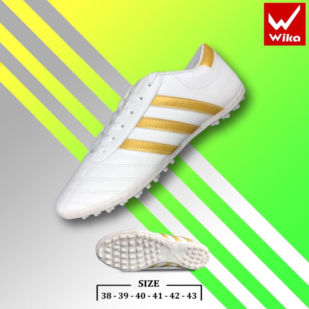 Giày Bóng Đá WIKA Thiết Kế 3 Sọc Có Đế Đinh TF Hỗi Trợ Bám Trụ Sân Cỏ Tốt, Khâu Full Chắc Chắn 2017 PU-2