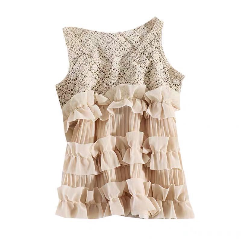 Áo hai dây dáng rộng nhún bèo thời trang mùa hè  dành cho nữ