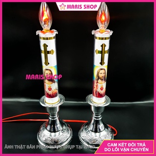 [Giá một cặp] Bộ 2 đèn nến để bàn thờ Thiên Chúa nhiều kích thước, đèn cấy nến Công Giáo, đèn cầy Thiên Chúa