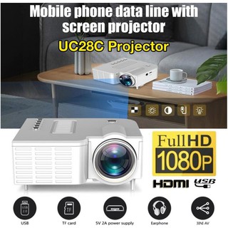 Máy chiếu LED gia đình Uc28CMini kích thước di động hỗ trợ họp/ xem phim tại nhà