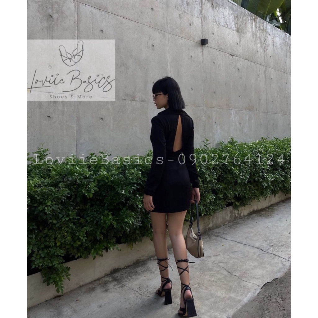 SANDAL CAO GÓT LOVIIECORNER - GIÀY NỮ MŨI VUÔNG CỘT DÂY - GIÀY THỜI TRANG GÓT TAM GIÁC 9 PHÂN G220427