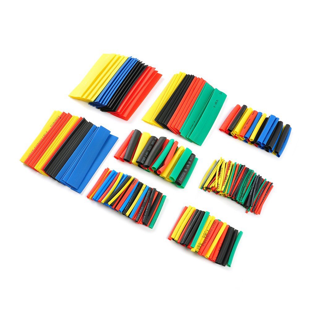 328 ống thu nhiệt bọc các đường dây điện, 5 màu, 8 kích cỡ