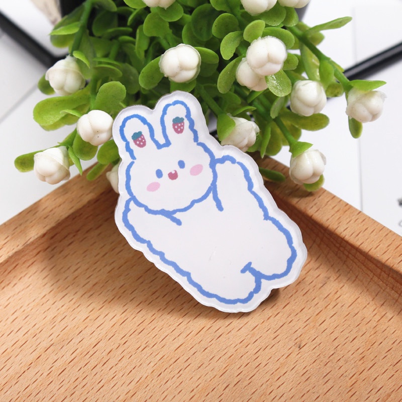 Huy Hiệu Cài Áo Hình Thỏ Hoạt Hình Dễ Thương