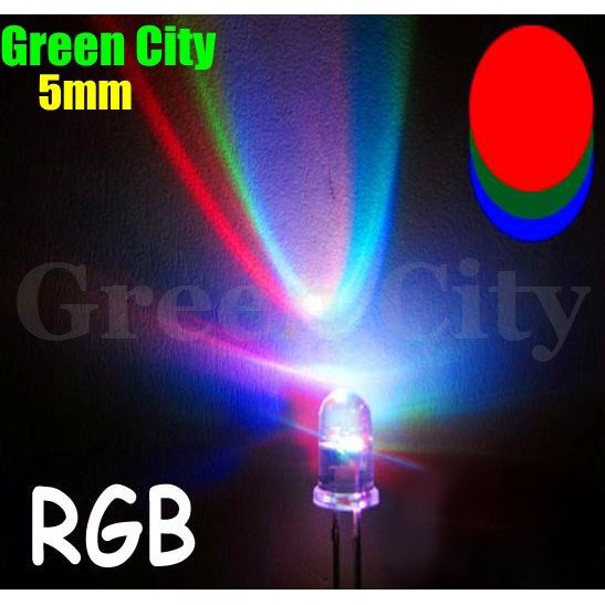 [25 CON] (TK1) Led 5mm trong 7 MÀU RGB 2 chân (Nháy Nhanh)