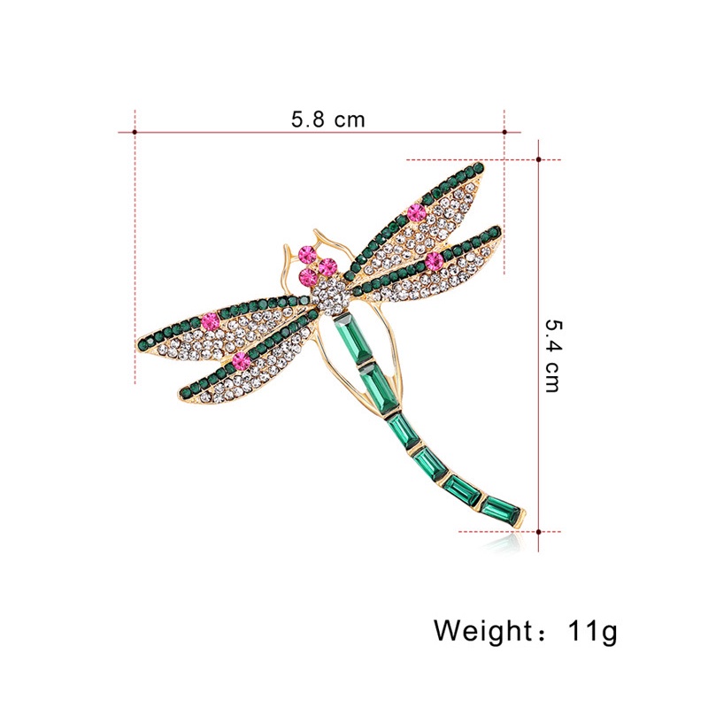 Ghim Cài Áo Hình Chuồn Chuồn Đính Đá Nhân Tạo Thời Trang Mới