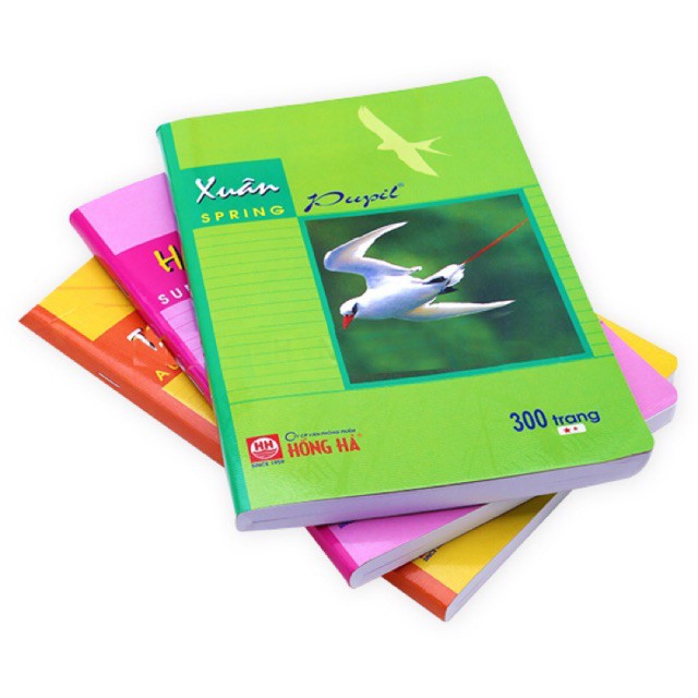 Tập Kẻ Ngang 😍FREESHIP😍 Vở Kẻ Ngang Hồng Hà Bốn Mùa 300 Trang