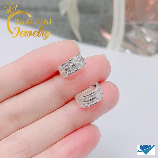 Khuyên Tai Nữ Bạc Ta Kiểu Dáng Bấm Tròn Đơn Giản, Phù Hợp Mọi Lứa Tuổi, Bông Tai Trẻ Em