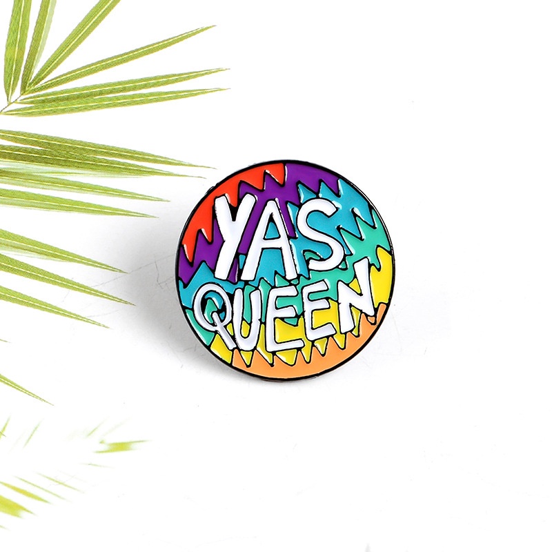 Ghim Cài Áo Hình Tròn In Chữ Độc Đáo Cho Nam Nữ