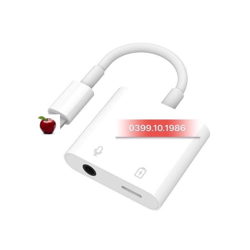 Jack chuyển đổi 3.5 và LN có DAC vừa sạc vừa nghe có mic chơi game cho Táo Khuyết