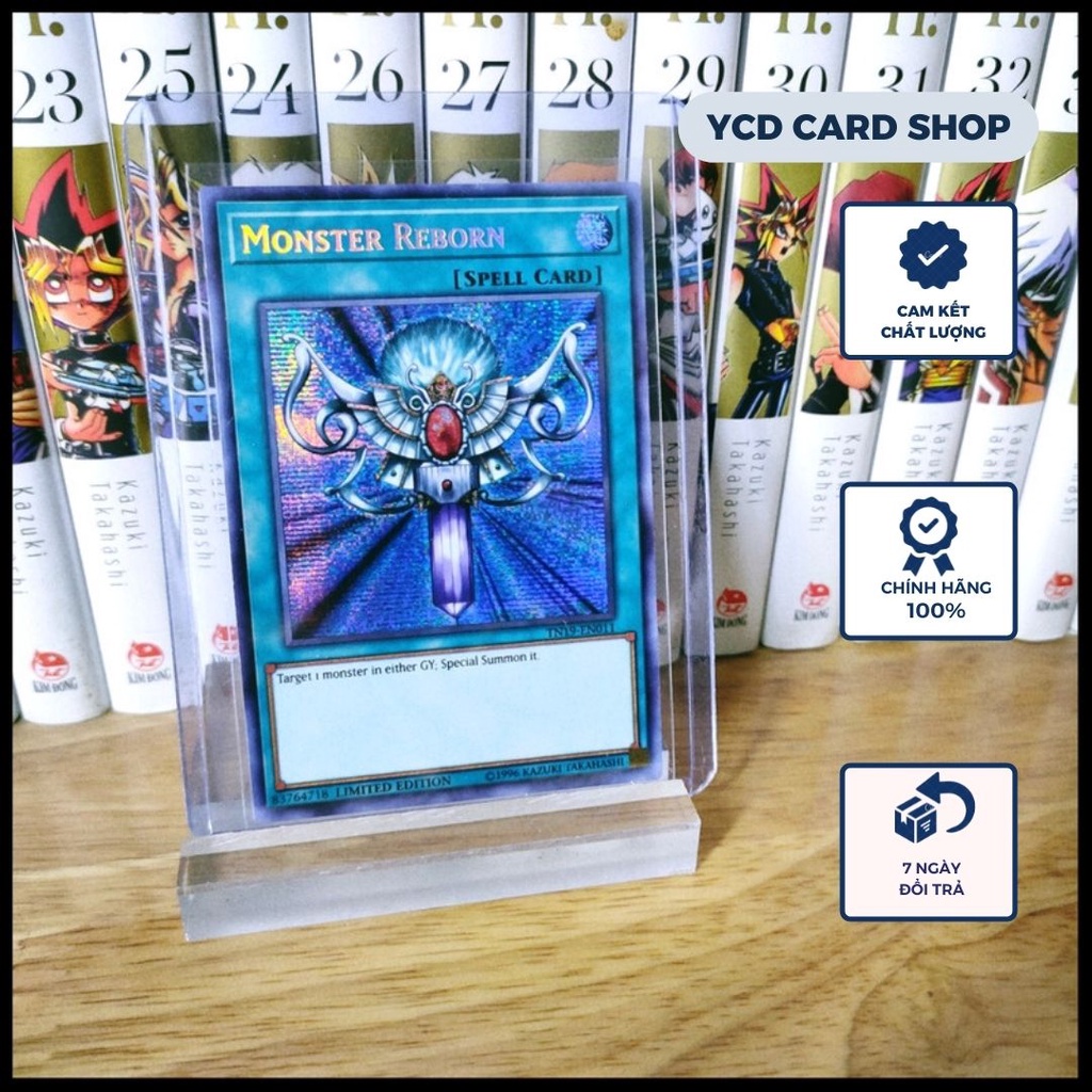 Thẻ bài yugioh chính hãng TN19-EN011 Monster Reborn – Prismatic Secret Rare