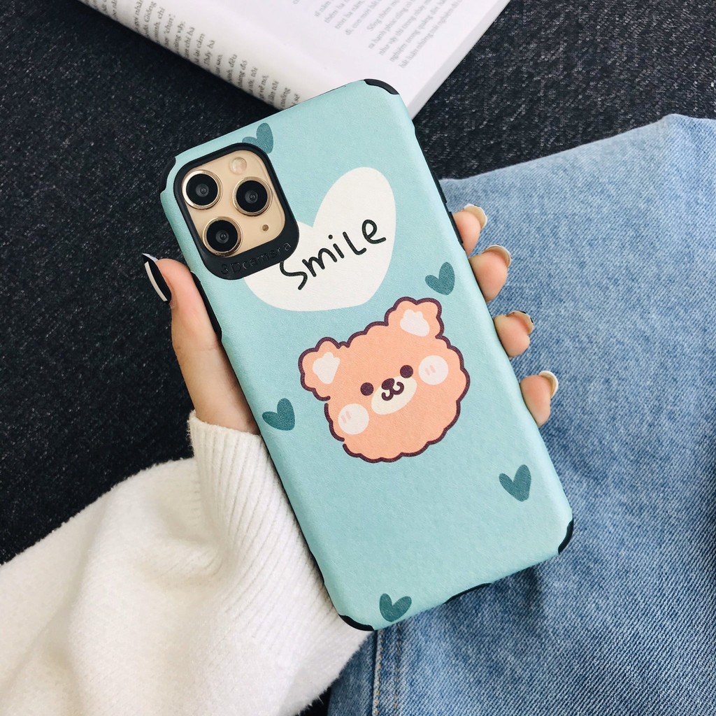 [ SAMSUM ] Ốp Lưng Da IMD Bear Smile I - R043 | BigBuy360 - bigbuy360.vn