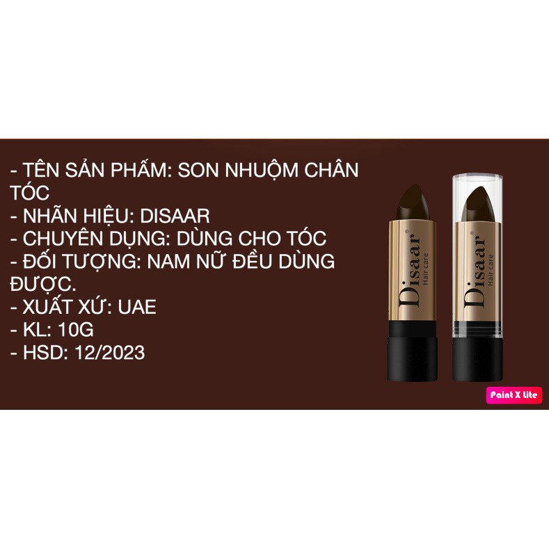 Son nhuộm chân tóc Disaar có hai màu nâu và đen tiện lợi | BigBuy360 - bigbuy360.vn