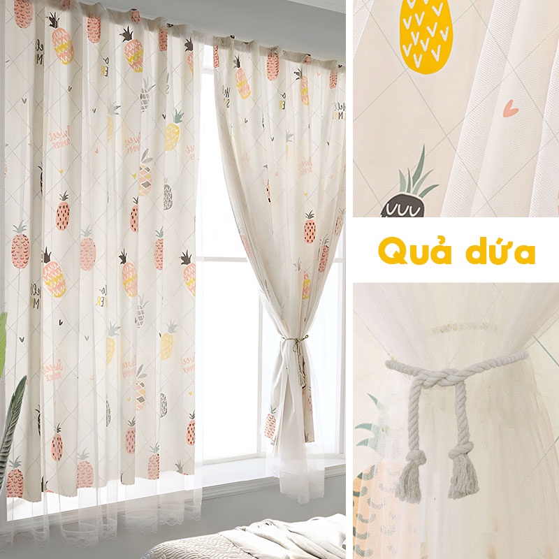 Rèm Cửa Sổ Dán Tường  2 Lớp Chống Nắng Rèm Cửa Dán Trang trí cửa sổ Rèm chắn chống nắng rèm cửa dán