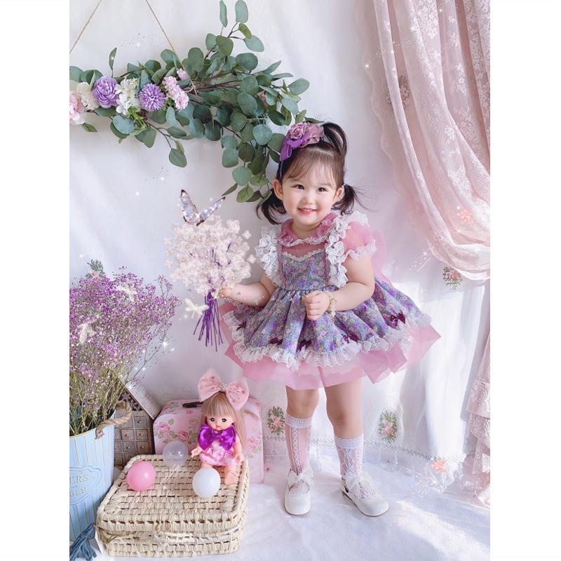 Đầm Công Chúa Lolita Tay Ngắn Phong Cách Phương Tây Mùa Hè Mới Cho Bé Gái