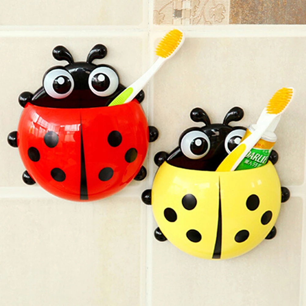 Giá Treo Đựng Đồ Dùng Đựng Bàn Chải Đánh Răng Gắn Tường Hình Con Bọ Rùa Dễ Thương Tiện Dụng