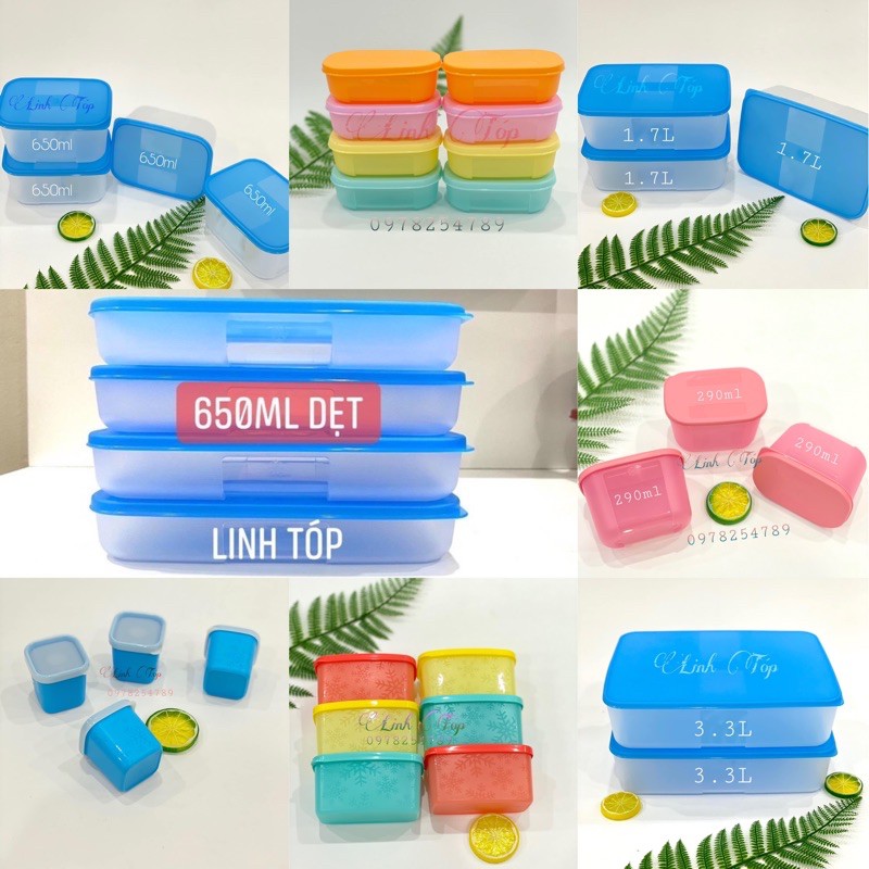 Hộp trữ đông TUPPERWARE đủ kích cỡ