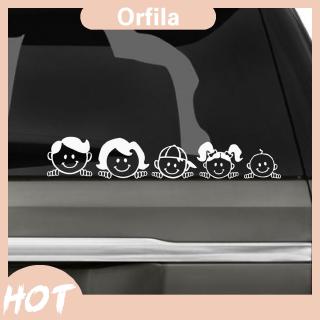Sticker dán kính chắn gió xe hơi hình gia đình hạnh phúc 5x25cm