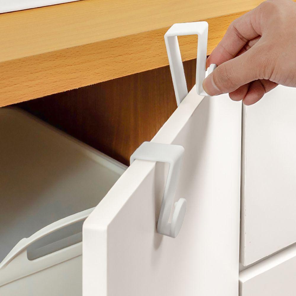 MOCHO Set 2 Móc Treo Đồ Gắn Cửa Đa Năng Hình Tròn Không Đục Lỗ Đơn Giản Cho Nhà Bếp / Phòng Tắm