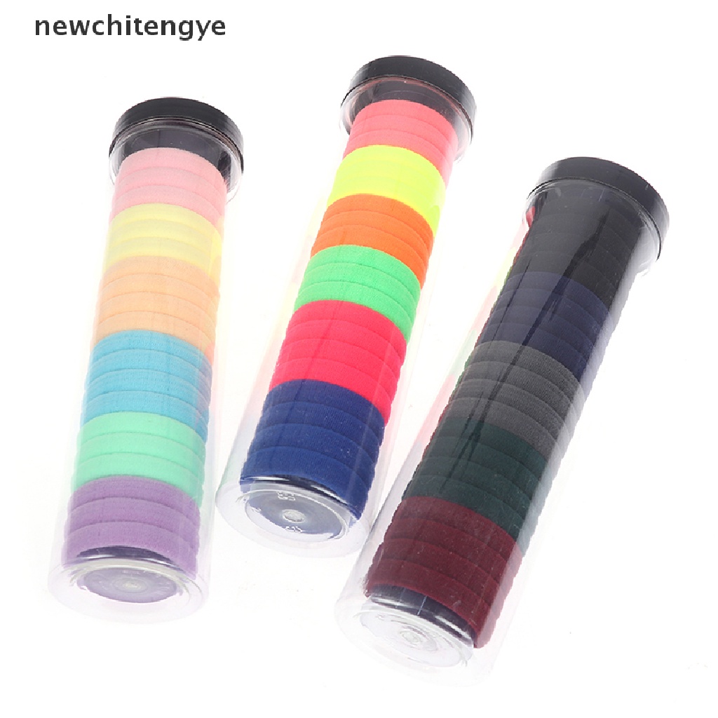 Set 20 Dây Cột Tóc Cao Su Co Giãn Nhiều Màu Sắc Cho Nữ
