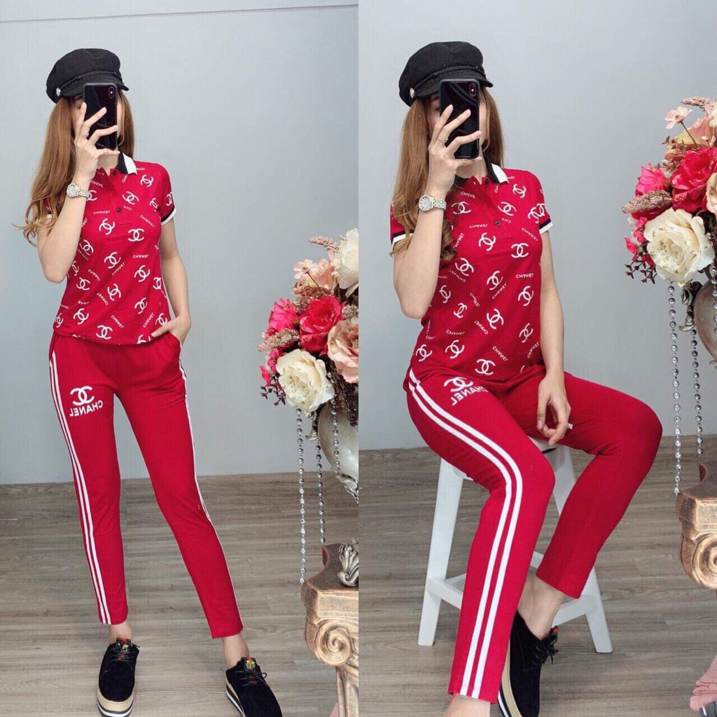 ❣️Đồ bộ cotton in logo CH trẻ trung