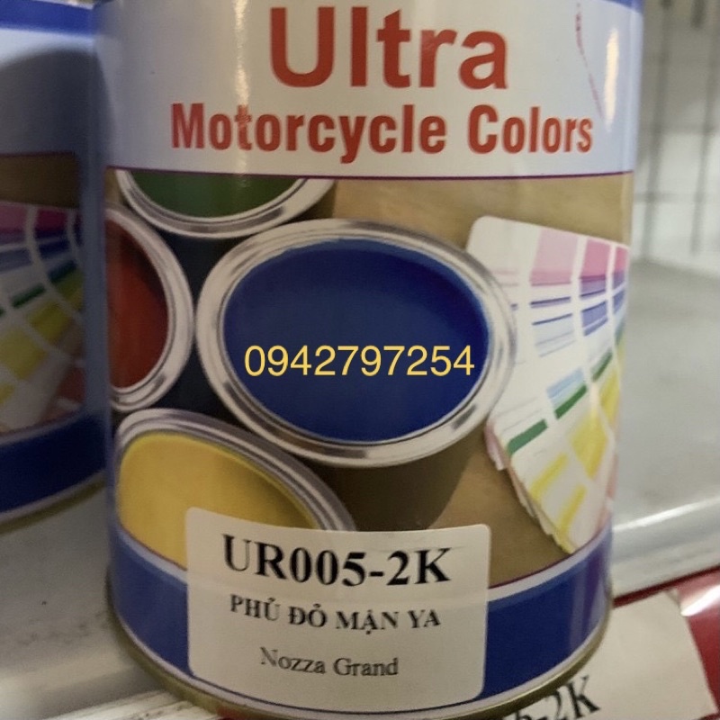 Sơn xe máy Yamaha Grande màu Đỏ đô UR005-1K và UR005-2K Ultra Motorcycle Colors