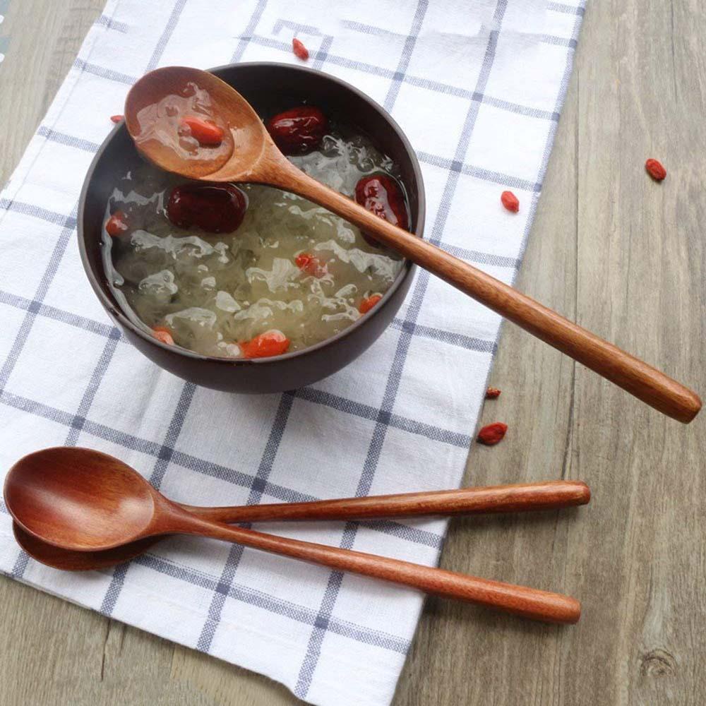 Muỗng Gỗ Cán Dài Tiện Lợi Cho Nhà Bếp