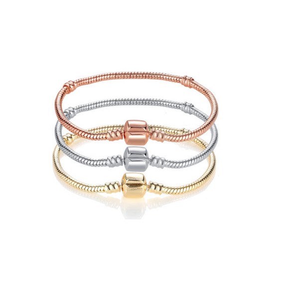 Vòng tay charm xi mạ cơ bản dạng mềm
