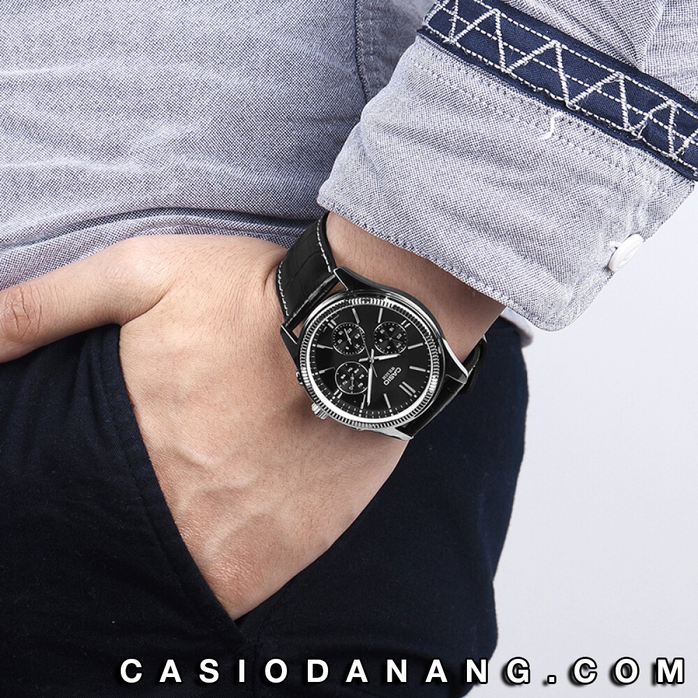 Đồng hồ nam dây da Casio Standard chính hãng Anh Khuê MTP-1375L-1AVDF (42mm)
