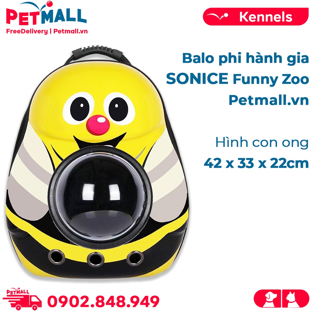 Balo phi hành gia SONICE Funny Zoo size 42x33x22cm - Hình con ong Petmall