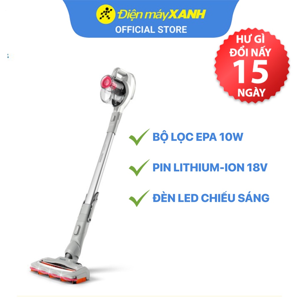 Máy hút bụi cầm tay Philips FC6723 có đầu hút cho xe hơi - Chính hãng BH 2 năm