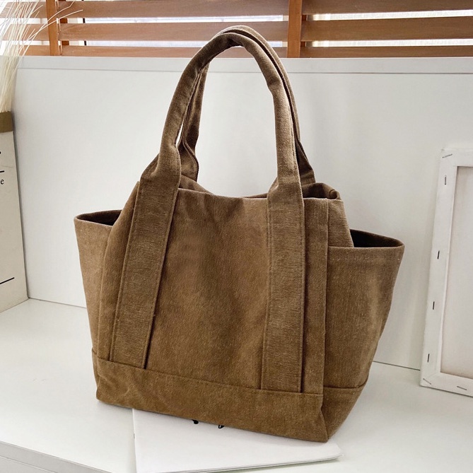 Túi Xách Lớn Làm Từ Vải Bố Với Họa Tiết In Chữ kf154