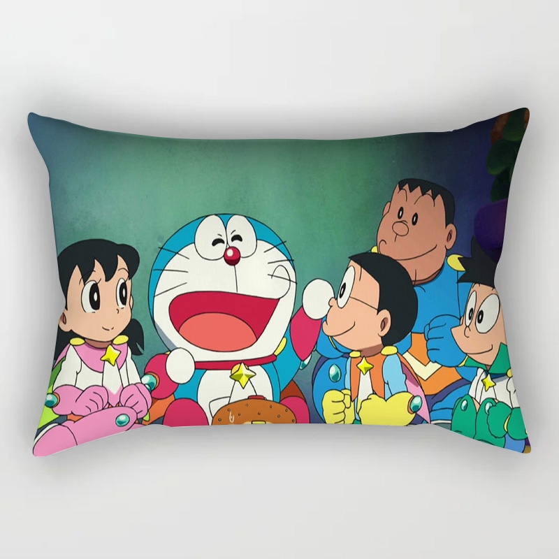 Vỏ Gối Vuông 30x50cm Họa Tiết Doraemon One-Sided Trang Trí Nội Thất Ốp