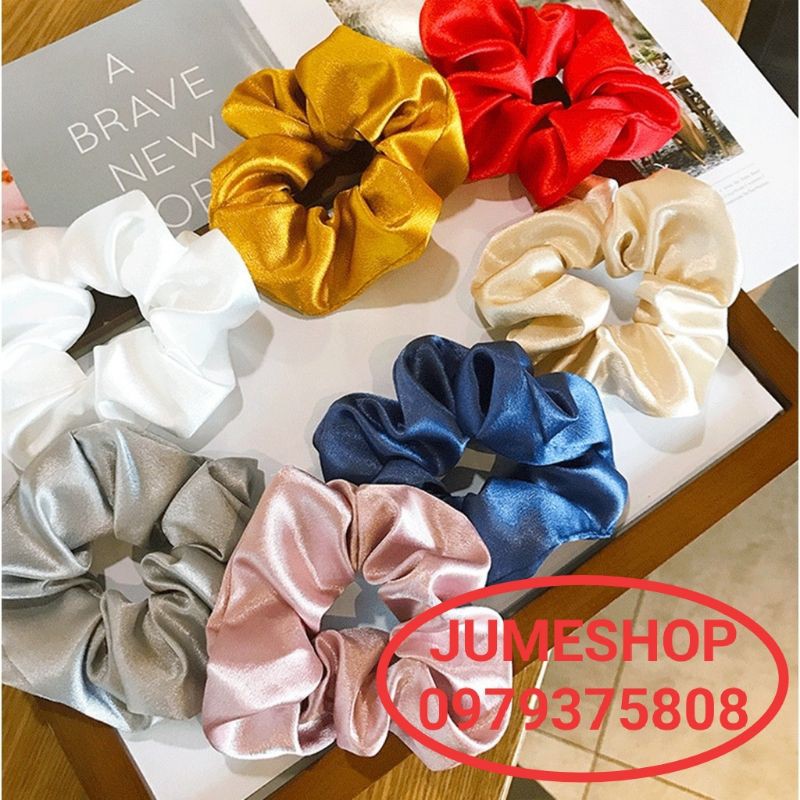 [ FREESHIP 50K ] Scrunchies chun cột tóc trơn [ Ảnh thât ]