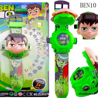 [4 LOẠI BEN 10] Đồ chơi đồng hồ ben 10 chiếu 24 hình khác nhau, đồ chơi đồng hồ đeo tay chiếu hình Ben Ten