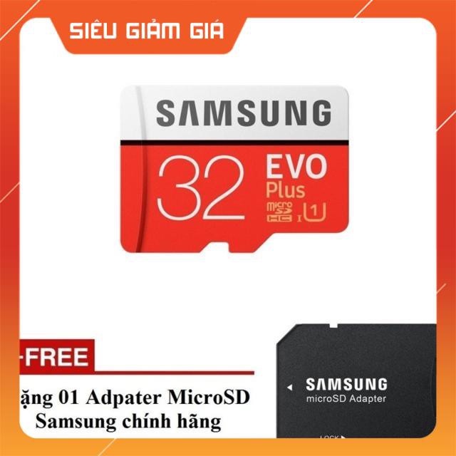 Thẻ nhớ MicroSDHC Samsung Evo Plus 32GB UHS-I U1 95MB/s (Đỏ) + Tặng Adapter Samsung