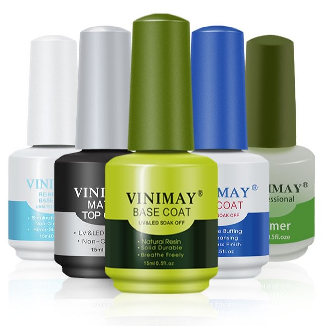 Sơn Gel Vinimay Chức Năng 15ml - Base Gel, Top Gel, Matte Top, Primer, Cứng Móng