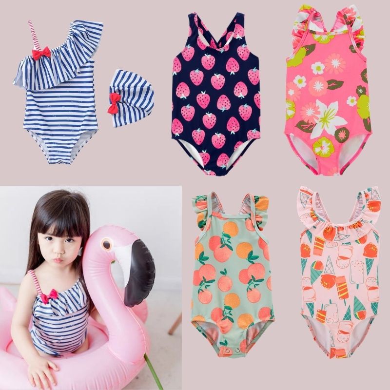 Bikini cho bé, đồ bơi cho bé gái, màu sắc đang yêu bảy sắc cầu vồng 8-22KG