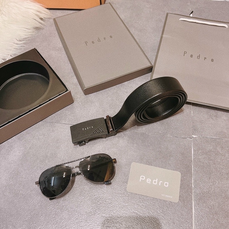 [Fullbox] Set thắt lưng kèm mắt kính pedro siêu sang dành cho nam
