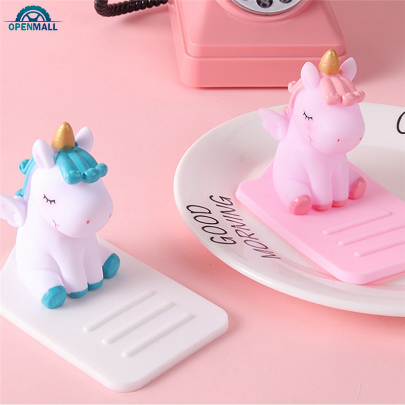 Giá Đỡ Điện Thoại Bằng Silicone Hình Ngựa Một Sừng Xinh Xắn