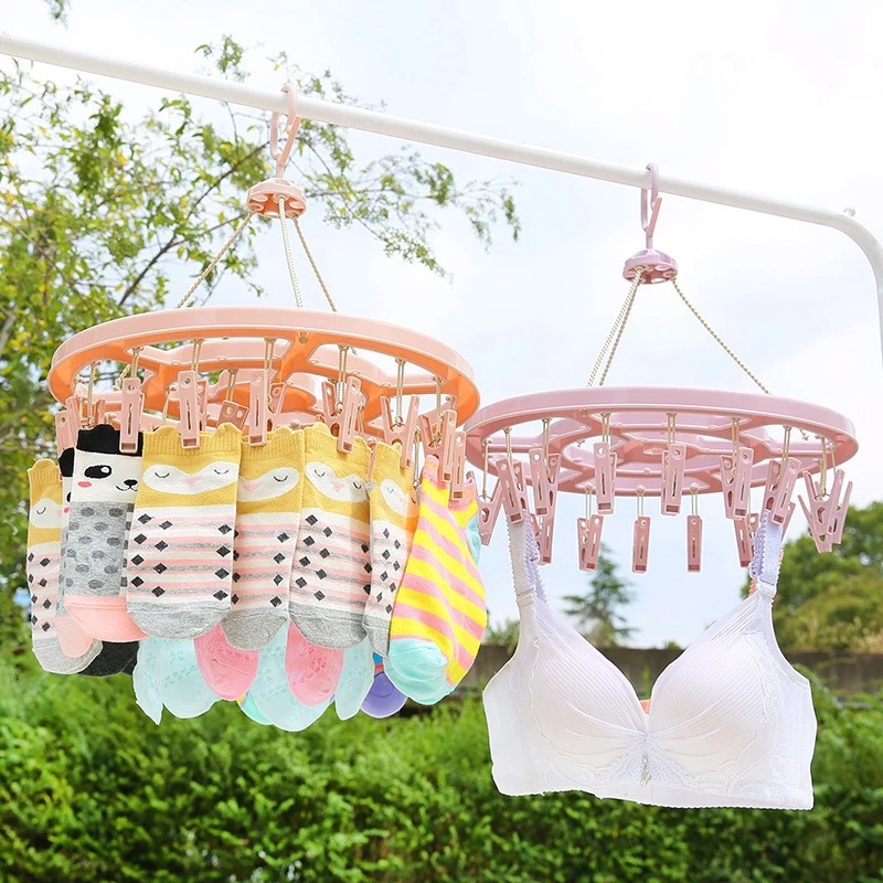 Móc phơi đồ 12 kẹp đa năng có thể gấp gọn tiện dụng nhiều màu sắc